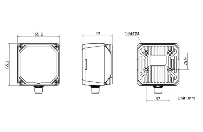 dimensi industrial vision camera gv 1000 code verification industrial vision system