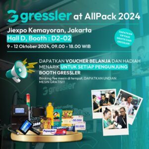 Poster Gressler at Allpack indonesia 2024 Jiexpo