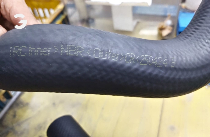 mesin coding cij aplikasi material karet