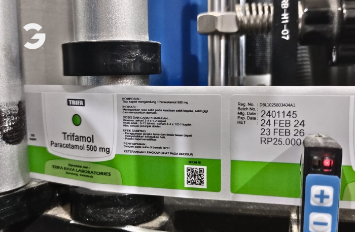 mesin coding expired date untuk cetak di botol obat tij