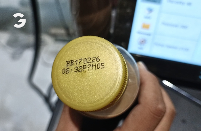 mesin coding untuk cetak di botol kopi instan cij