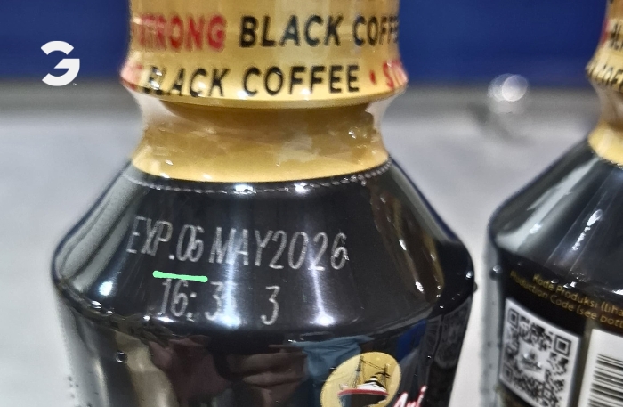 mesin coding untuk cetak di botol kopi instan laser
